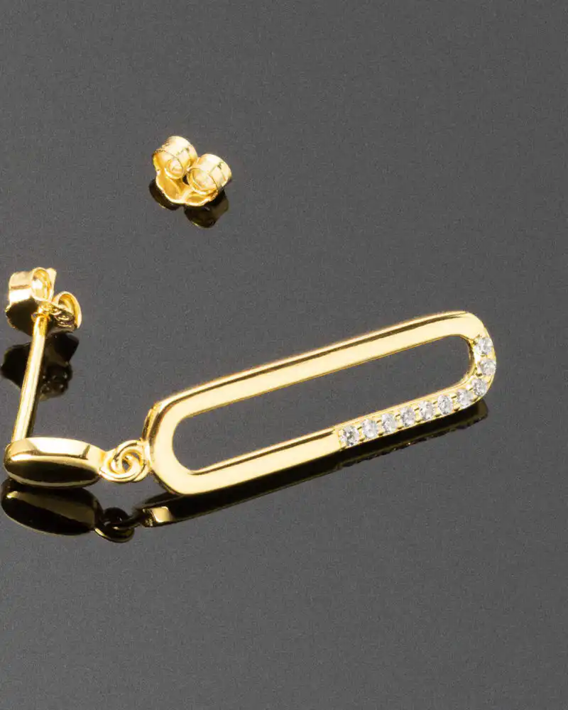 Cercei Argint Golden Touch