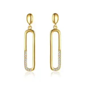 Cercei Argint Golden Touch