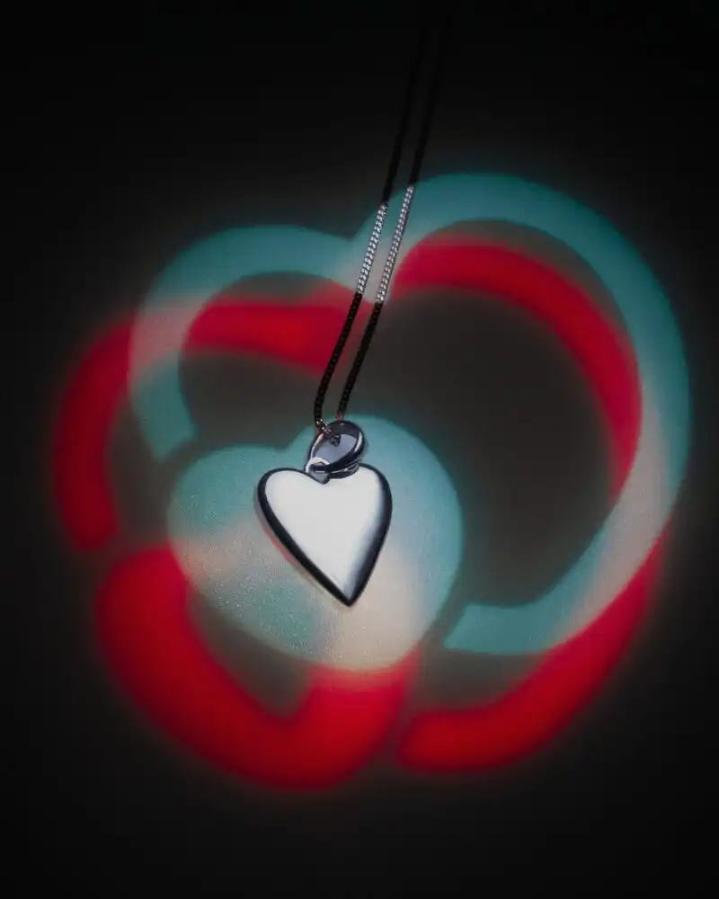 Colier Argint cu Pandantiv Inimă Love