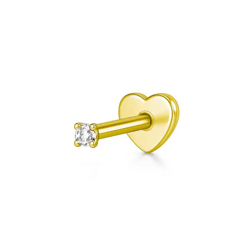 Piercing pentru Ureche, Față și Buză din Argint placat cu Aur Piercing pentru Ureche, Față și Buză din Argint placat cu Aur