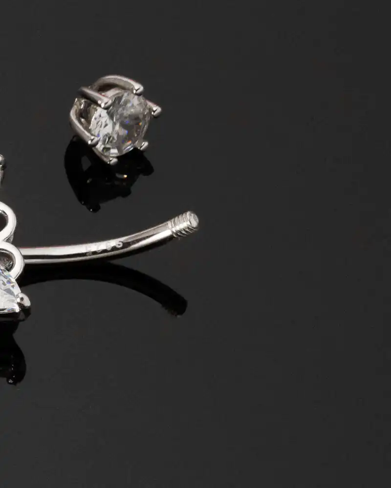 Piercing pentru Buric din Argint cu Fluture