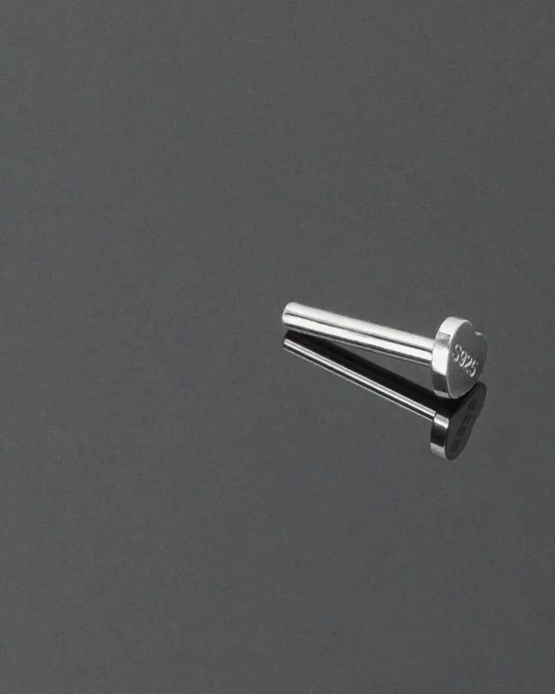 Piercing Ureche și Buză din Argint cu Cristal