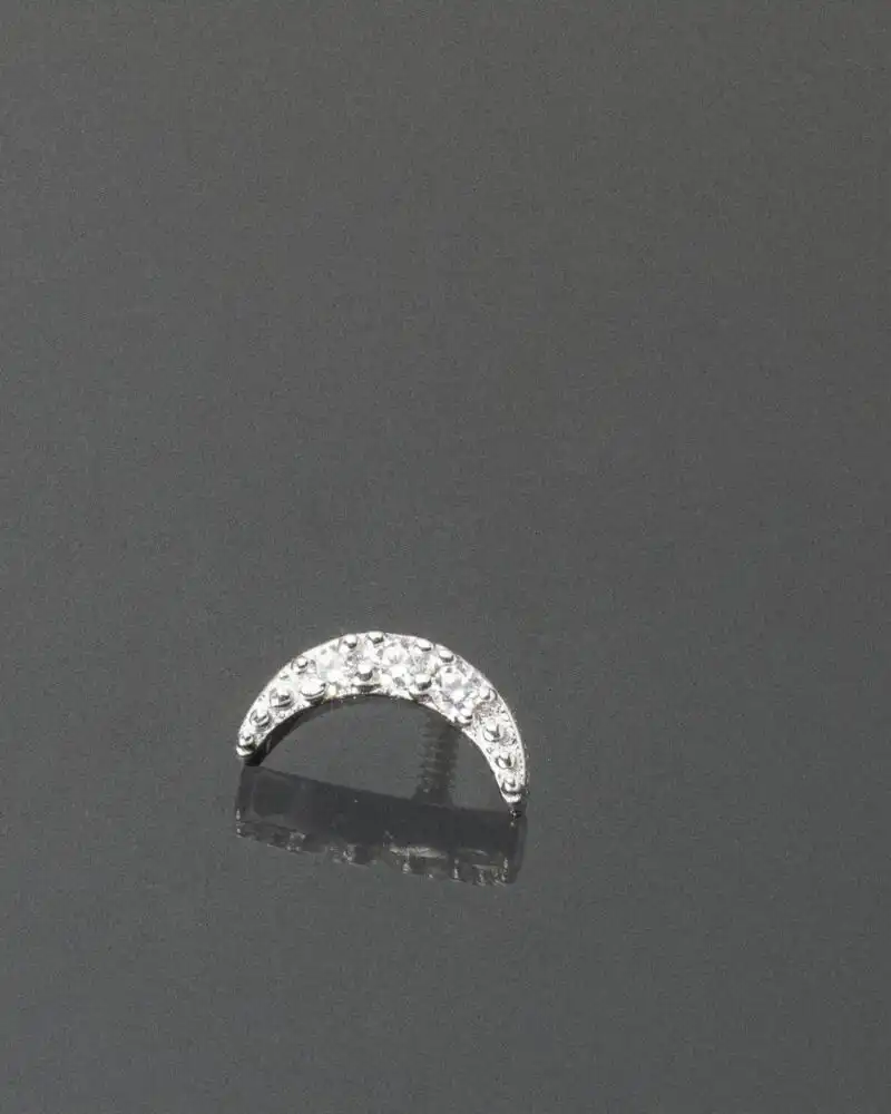 Piercing pentru Ureche și Buză din Argint Luna