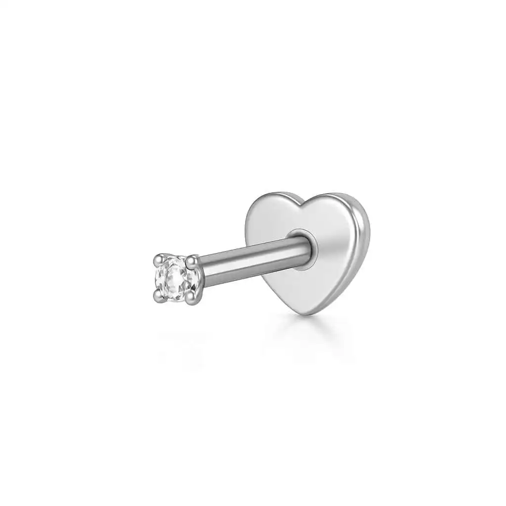 Piercing din Argint și Cristal de 2 mm Piercing din Argint și Cristal de 2 mm