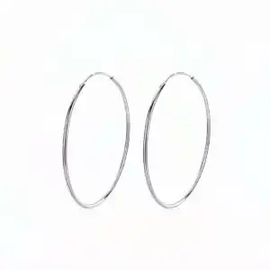 Cercei Rotunzi Mari din Argint 7 cm