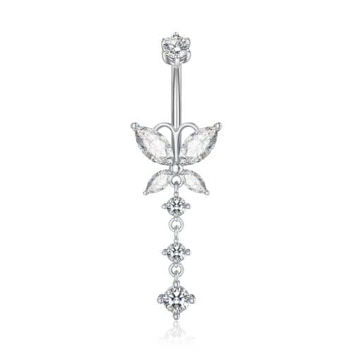 Piercing pentru Buric din Argint cu Fluture