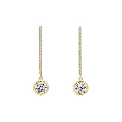 Cercei Argint Gold Spark
