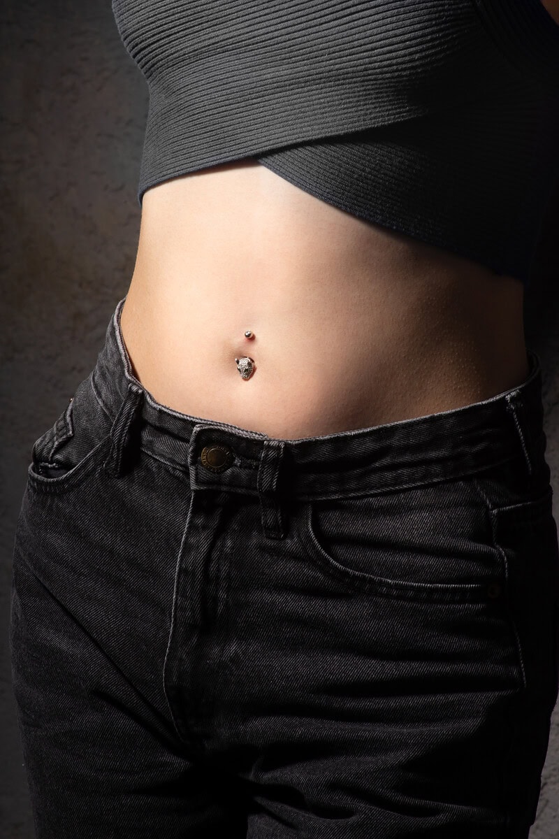 Piercing pentru Buric din Argint Felină Piercing pentru Buric din Argint Felină