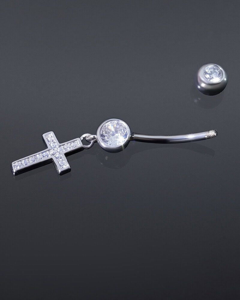 Piercing pentru Buric din Argint Cross Piercing pentru Buric din Argint Cross