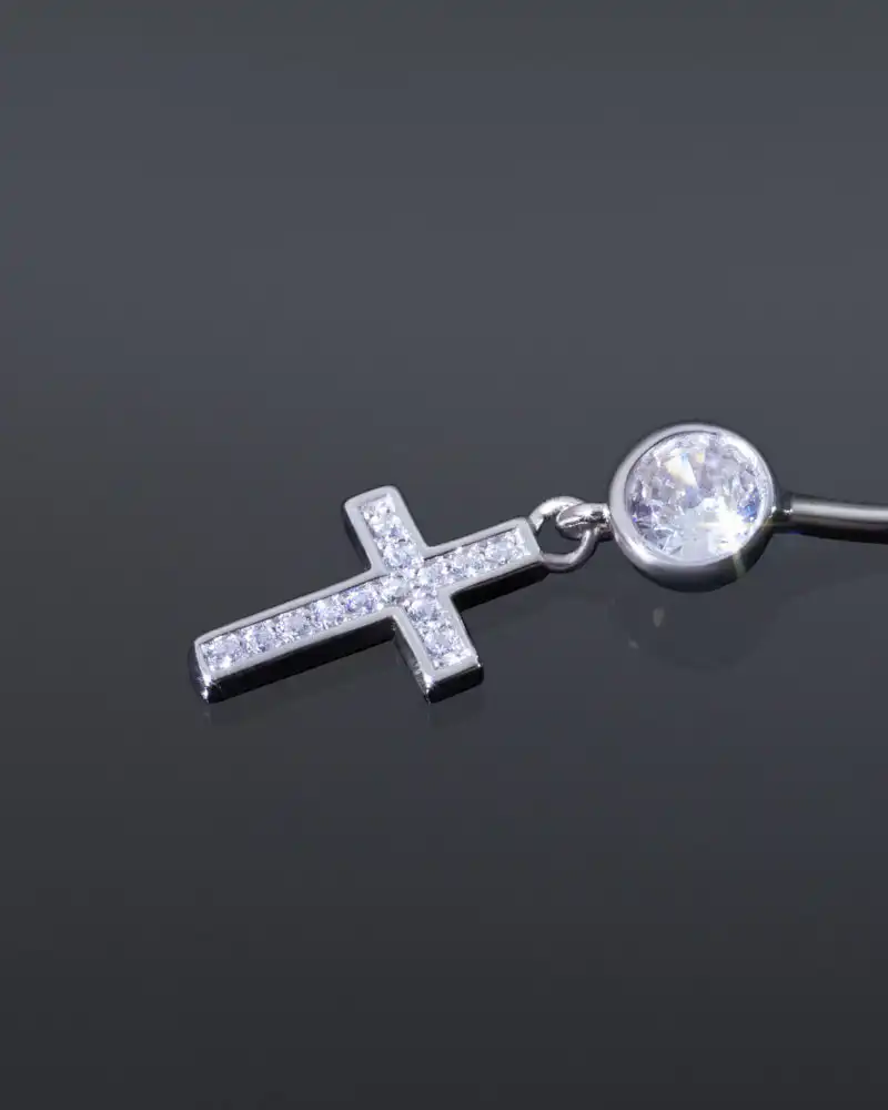 Piercing pentru Buric din Argint Cross Piercing pentru Buric din Argint Cross