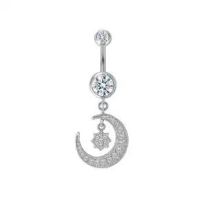Piercing pentru Buric din Argint Luna