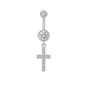 Piercing pentru Buric din Argint Cross