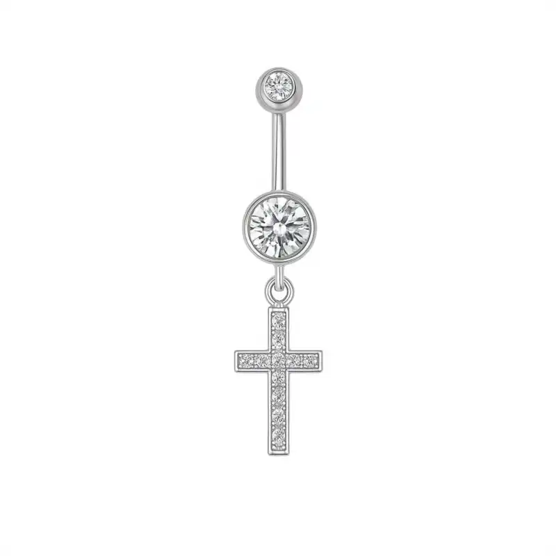 Piercing pentru Buric din Argint Cross Piercing pentru Buric din Argint Cross
