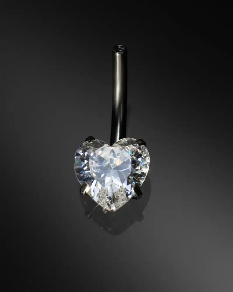 Piercing Buric Titan ASTM F136 Inimă din Zirconiu Piercing Buric Titan ASTM F136 Inimă din Zirconiu