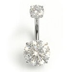 Piercing Buric Titan ASTM F136 Zirconiu Rotund