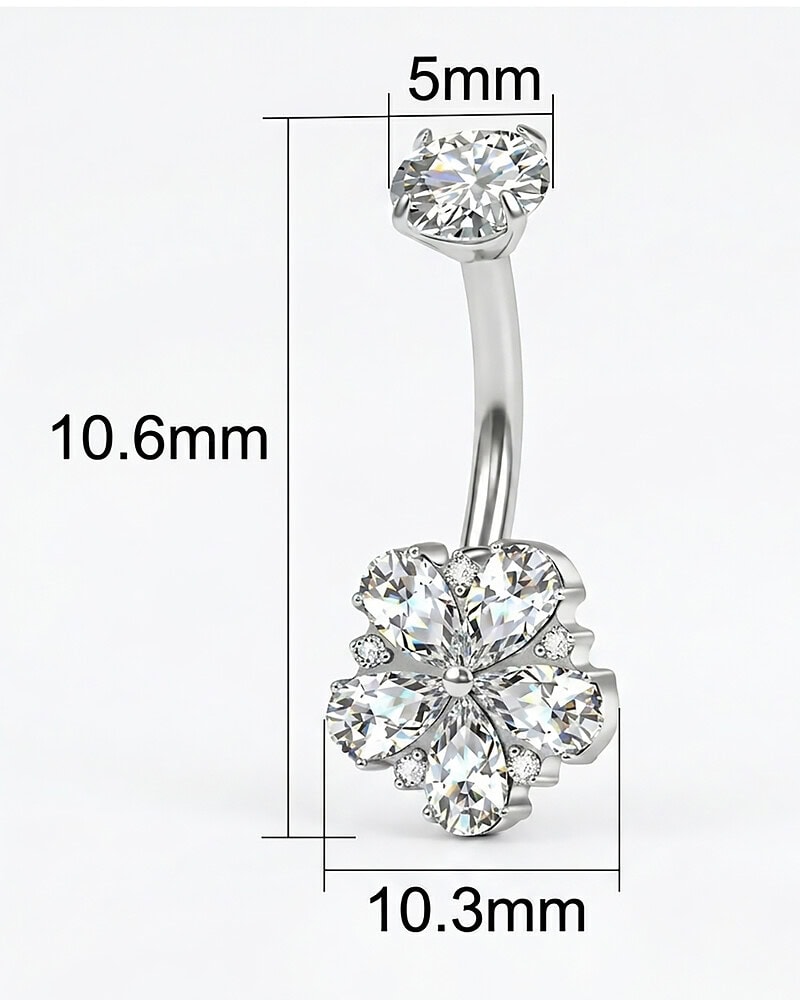 Piercing Buric Titan ASTM F136 Zirconiu Trifoi Piercing Buric Titan ASTM F136 Zirconiu Trifoi