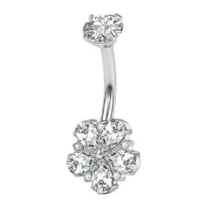 Piercing Buric Titan ASTM F136 Zirconiu în Formă de Trifoi Piercing Buric Titan ASTM F136 Zirconiu în Formă de Trifoi