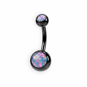 Piercing Buric Titan F136 cu Opal Lavandă Negru Piercing Buric Titan F136 cu Opal Lavandă Negru