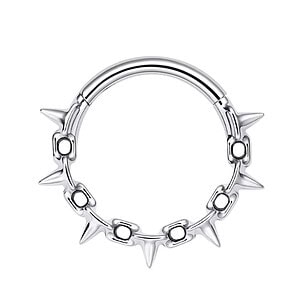 Piercing Titan ASTM F136 Circular Barbell cu Țepi