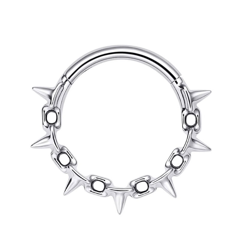 Piercing Titan ASTM F136 Circular Barbell cu Țepi