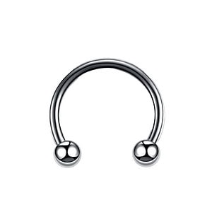 Piercing Circular Barbell 10mm cu Bile Titan F136 – Septum, Helix, Tragus Piercing Circular Barbell 10mm