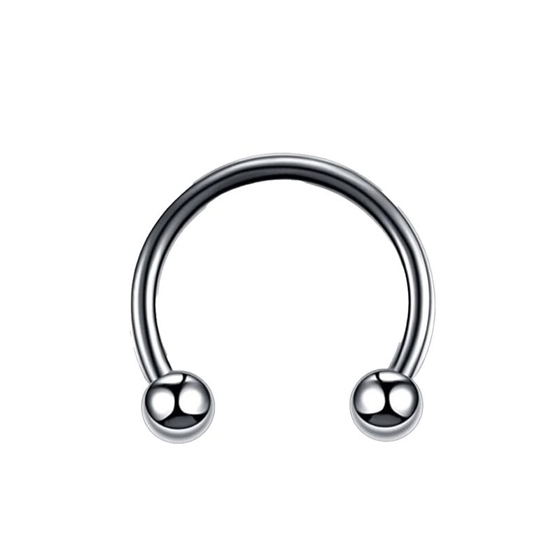 Piercing Circular Barbell 10mm cu Bile Titan F136 – Septum, Helix, Tragus Piercing Circular Barbell 10mm