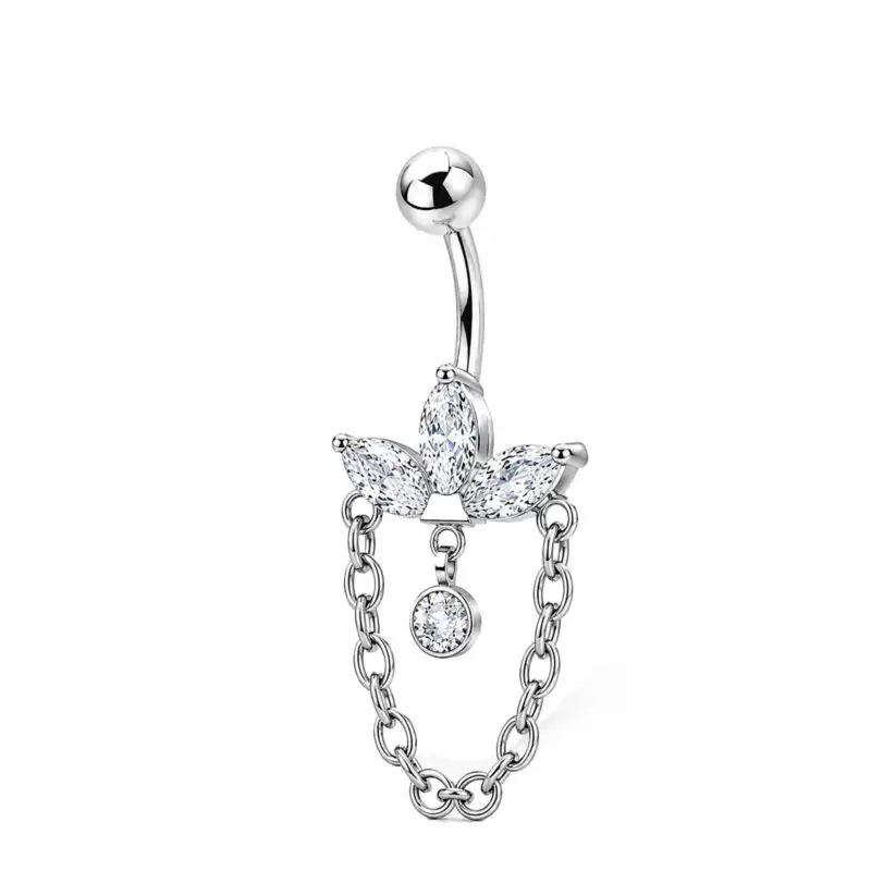 Cercel de Buric cu Lanț - Piercing Titan F 136 YLLO Cercel de Buric cu Lanț | Piercing Titan F 136