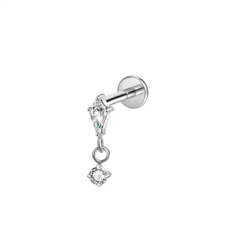 Labret cu Pandantiv Cristal Titan F136 YLLO Labret cu Pandantiv Cristal | Titan F136