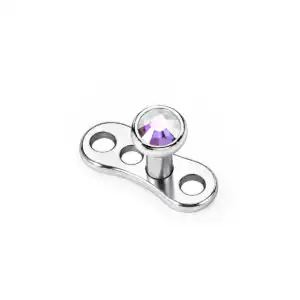 Piercing Dermal cu Cristal AB 3 mm- Titan F136 YLLO Piercing Dermal cu Cristal AB 3 mm | Titan F136