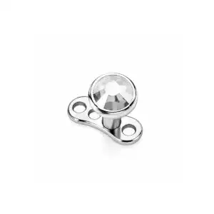 Piercing Dermal cu Cristal de 4mm - Titan F136 YLLO Piercing Dermal cu Cristal de 4mm | Titan F136