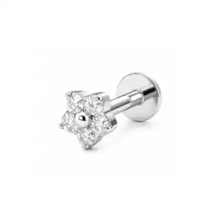 Piercing de Ureche - Labret Floare Titan F136 YLLO Piercing de Ureche | Labret Floare Titan F136
