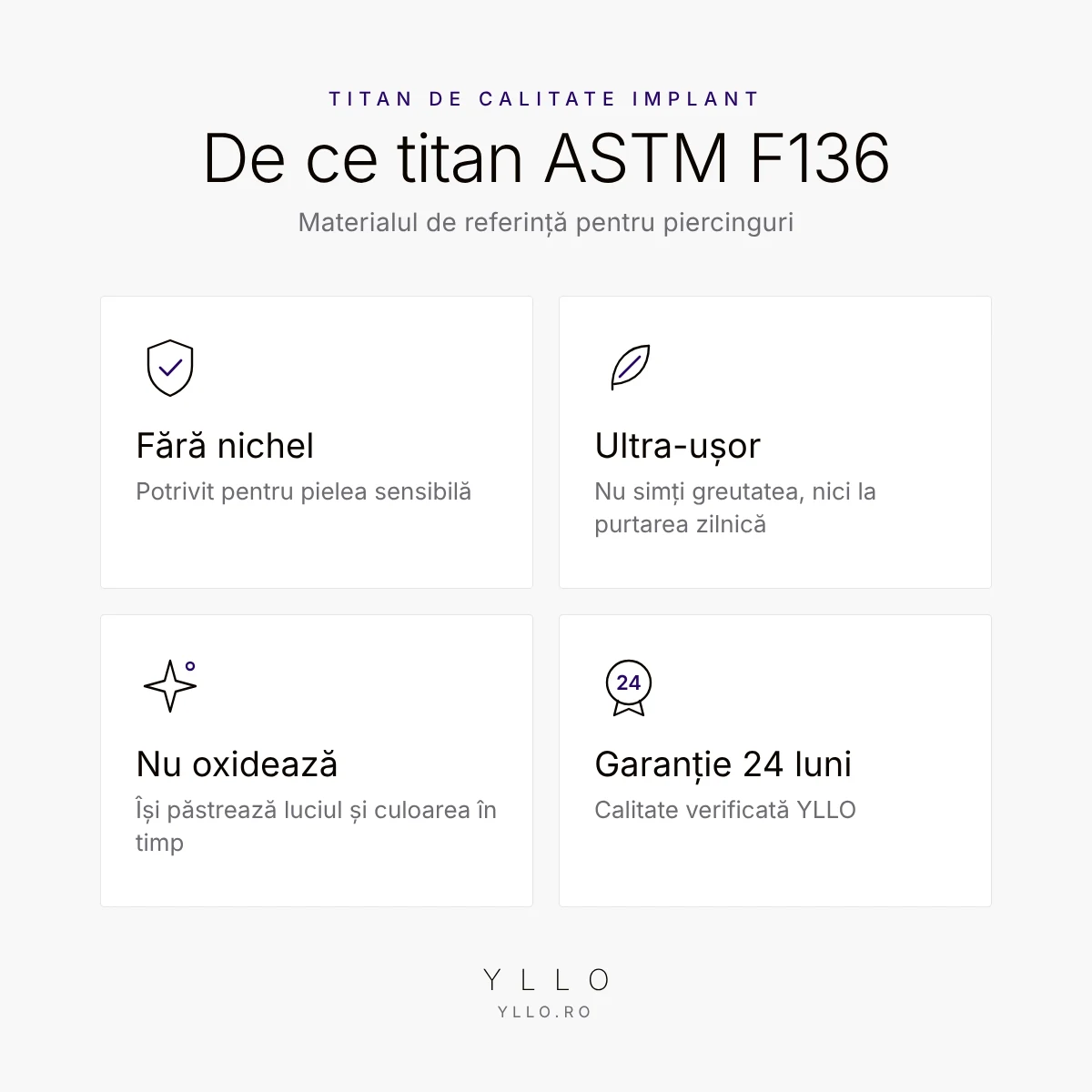 Piercing dermal cu inimă – avantajele titanului F136: fără nichel, ultra-ușor, nu oxidează, garanție 24 luni